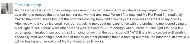  <a href='https://www.mypetpeed.com/review_groups/carpet/'>Carpet</a>, <a href='https://www.mypetpeed.com/review_groups/cat/'>Cat</a>, <a href='https://www.mypetpeed.com/review_groups/joe/'>Joe</a>, <a href='https://www.mypetpeed.com/review_groups/odor/'>Odor</a>, <a href='https://www.mypetpeed.com/review_groups/repeat-buyer/'>Repeat Buyer</a>, <a href='https://www.mypetpeed.com/review_groups/stains/'>Stains</a>